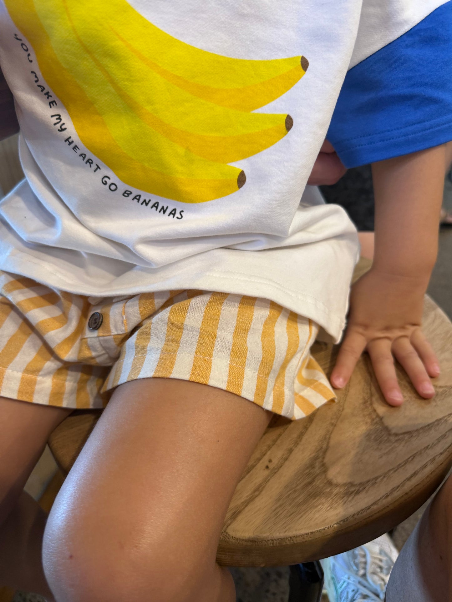 Sky and Mango striped pants