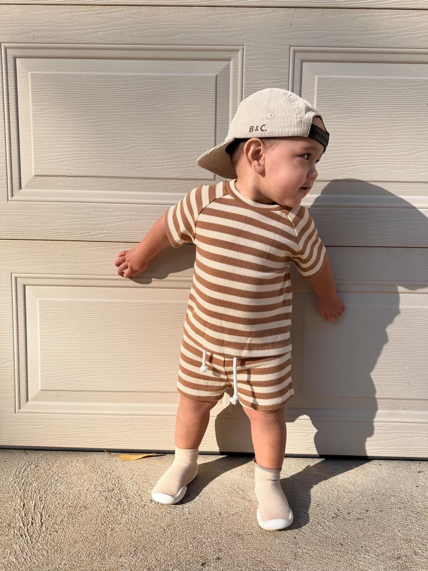 Neutral Striped Set